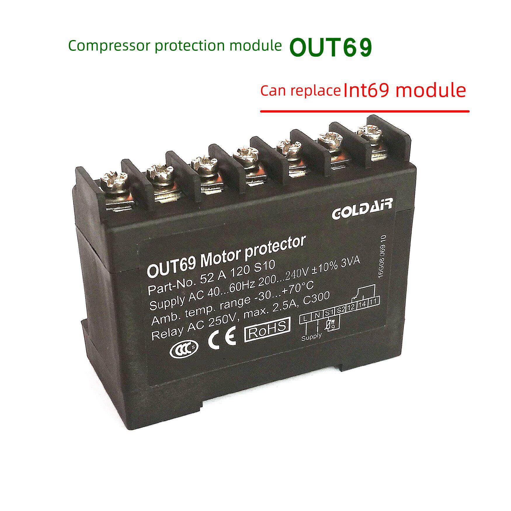压缩机温度保护模块Out69 Int69 Ptc电机热保护器52a120s10