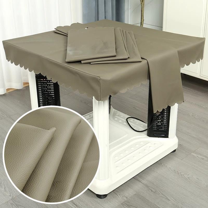 烤火桌皮罩电暖炉皮套防油防水防尘罩正方形皮套长方形桌布皮罩套