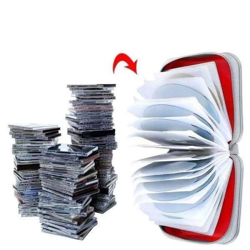 cd碟片收纳车载cd收纳40片80片便携大容量CD收纳包车载CD收纳盒