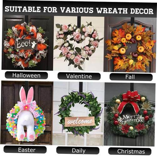 Wreath Hanger for Front Door - Halloween Christmas Easter De