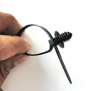 汽车卡扣扎带线束扎带飞机头扎带螺纹头扎带 杉树型扎带500条一包