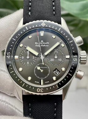 98新盒证43.6mm宝珀五十噚系列5200-1110-B52A自动机械男表计时