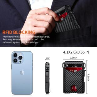 Mens for RFID Block Wallets Metal Bifold Tactical Wallet Men