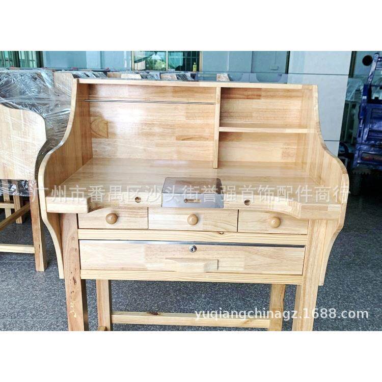 全木拼接HDI工作台加 珠宝工桌子打金台首饰 执橡模台金店维修功