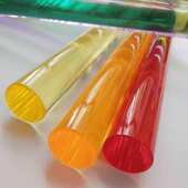 亚克力圆管彩色棒高透明有机玻璃实心塑料圆棒透明导光棒水晶柱