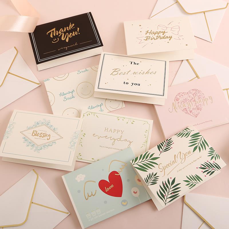 Creative Greeting Card Children's Day Handwritten Small Card Paper Birthday Invitation Card ins Style Cute Girl Blessing Postcard