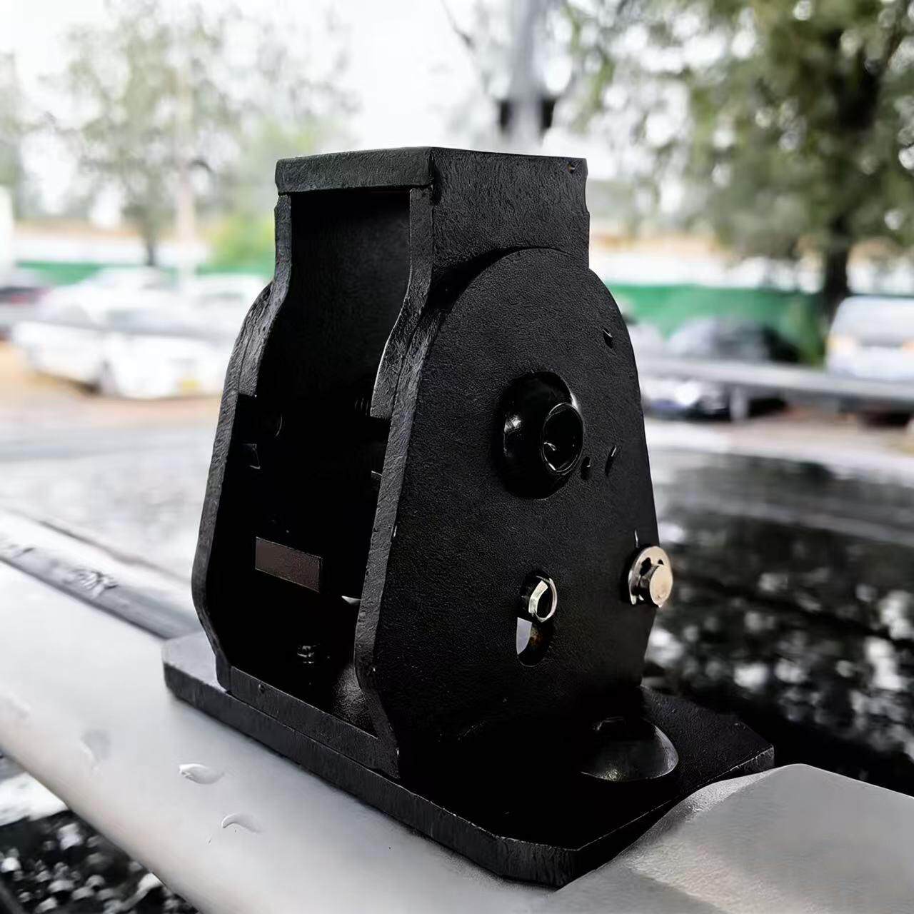 车载电台天线底座沙旗杆不锈钢改装行李架车顶牛栏杠一键放倒支架