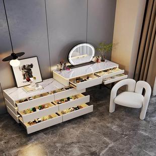 轻奢卧室现代简约实木转角化妆斗柜收纳 梳妆台2023年新款 香港 包邮