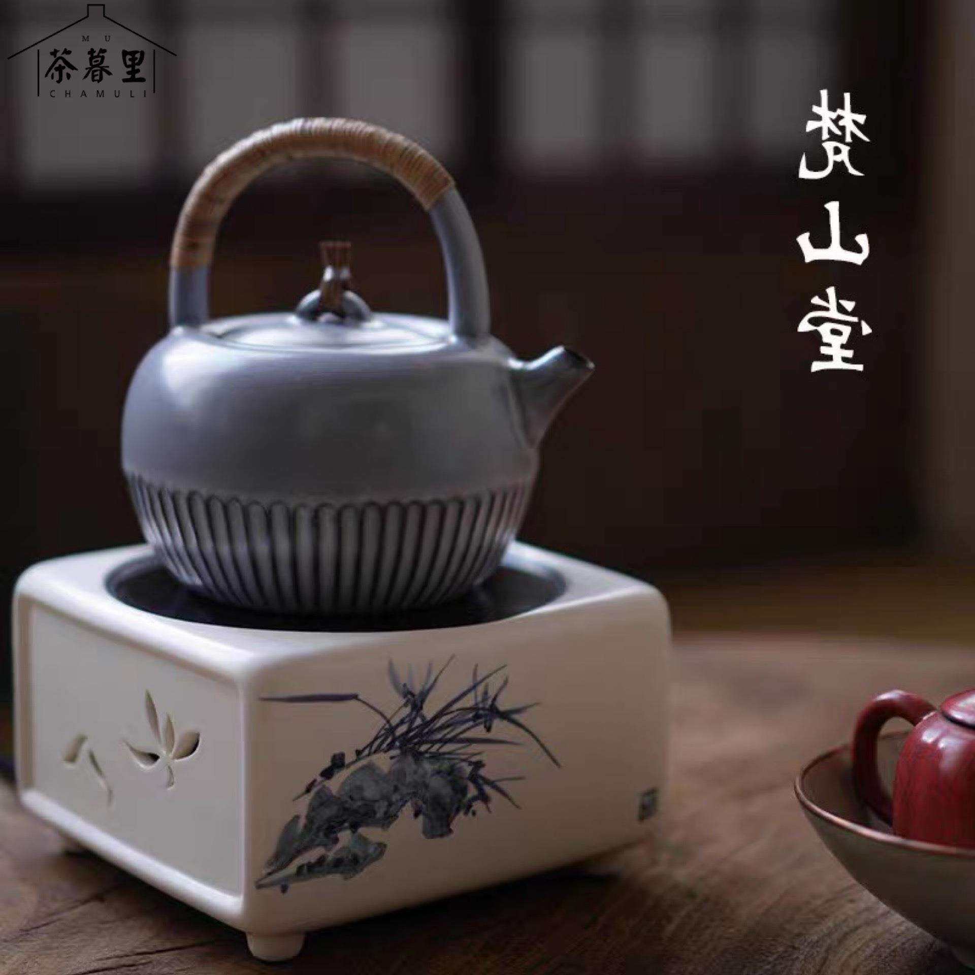 梵山堂陶壶老岩泥电陶炉煮茶壶烧水泡茶壶可养开片 八方壶 菊瓣壶