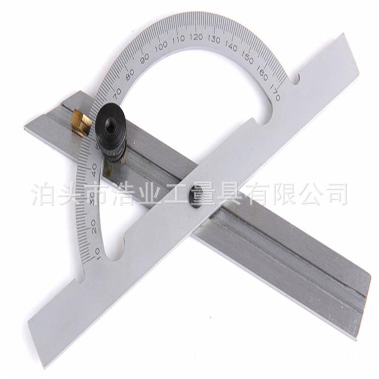 量角器带可调导轨 可调式角度规 分度规 10-170°可调量角器
