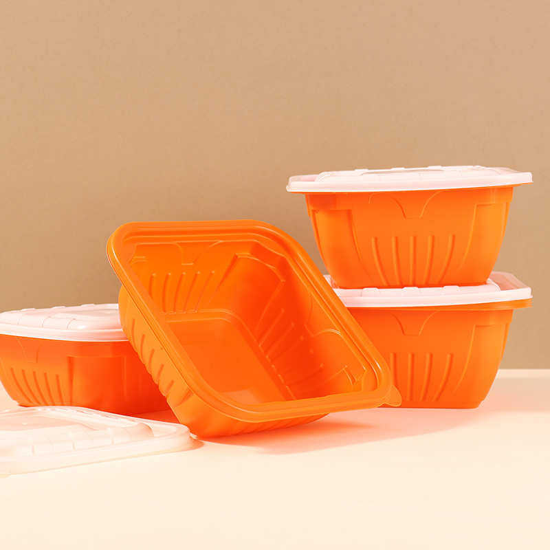 一次性外卖餐盒加厚方形外卖盒与你在一起酸菜鱼水煮鱼打包盒带盖