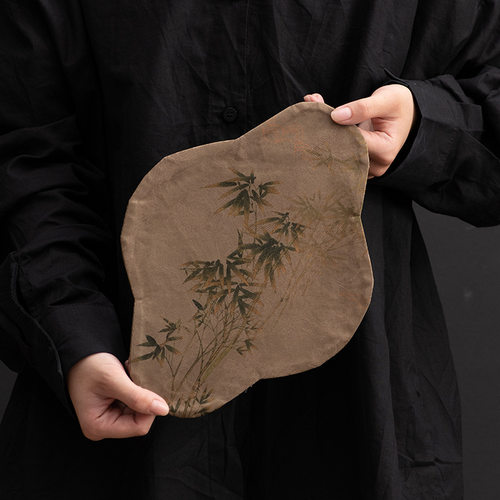 香云纱批发禅意茶桌布艺整套茶具
