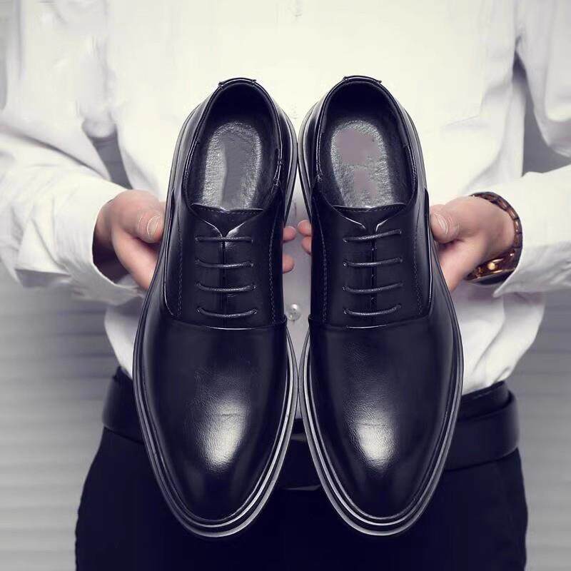 高档皮鞋男休闲潮商2务正装205新款夏季透气韩版英伦流尖头新郎婚