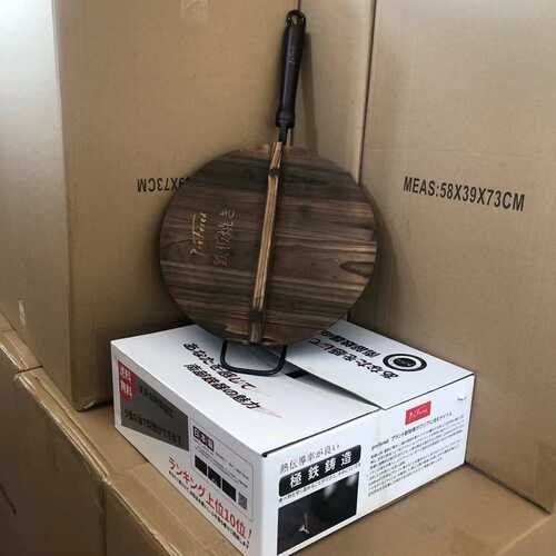 南部极铁锅极铁铁锅32cm炒锅无涂层物理不粘老式锅平底炒菜锅