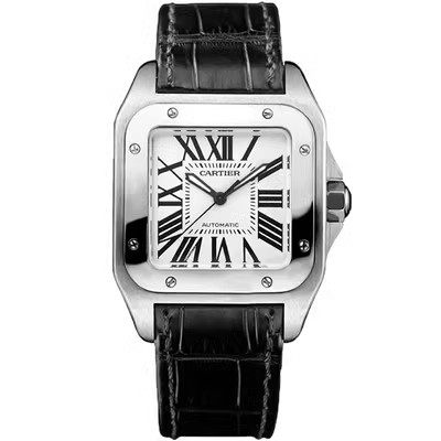 公价55000[9.8新]卡地亚中号山度士系列精钢自动机械表W20106X8