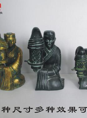 仿古青铜器做旧摆件长信宫灯汉代铜灯具错金银羊牛灯鎏金古玩杂器