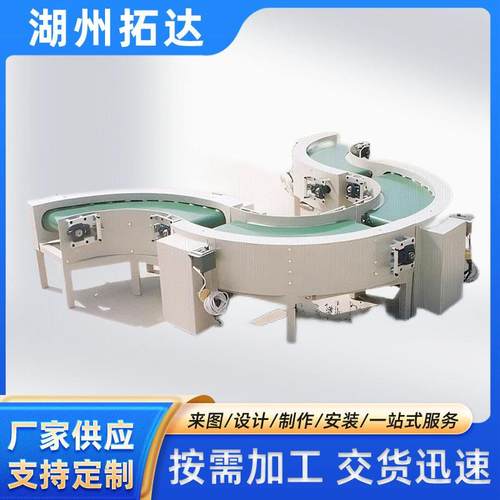 不锈钢矿用转弯皮带输送机接驳流水线90度180度环形U型转弯输送机