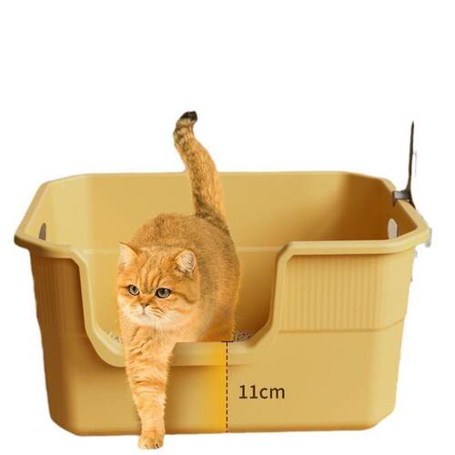防外溅半封闭超大号猫砂盆猫咪猫厕所开放式特大号猫砂盆猫咪