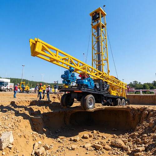 400型轮式牵引磨盘钻机400米水文磨盘钻孔机履带回转式磨盘钻机