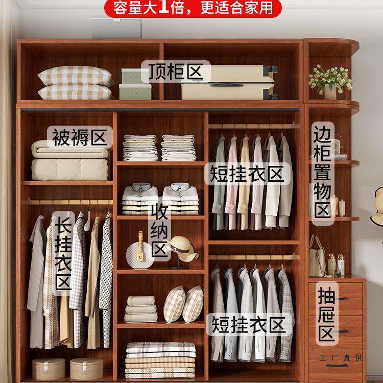 推拉门室985柜家用卧简易组装出衣租房衣柜新储物款小型木质儿童