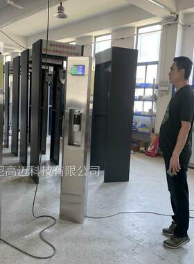 供应出口英文版测温消毒立柱高温热体监测酒精免洗消毒机体温门