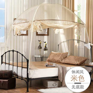 新品蚊帐双人型防其蒙古包家用u门儿有底童三开摔拉链加高