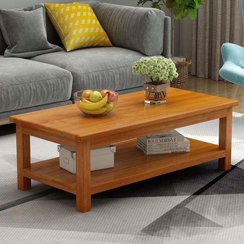 全实木茶几电视柜组合北欧现代简约小户型客厅长方形家用中式茶台