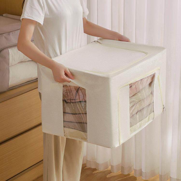 家用大箱号麻布艺折叠钢架储物箱柜衣服3102衣收纳棉被衣物整理收