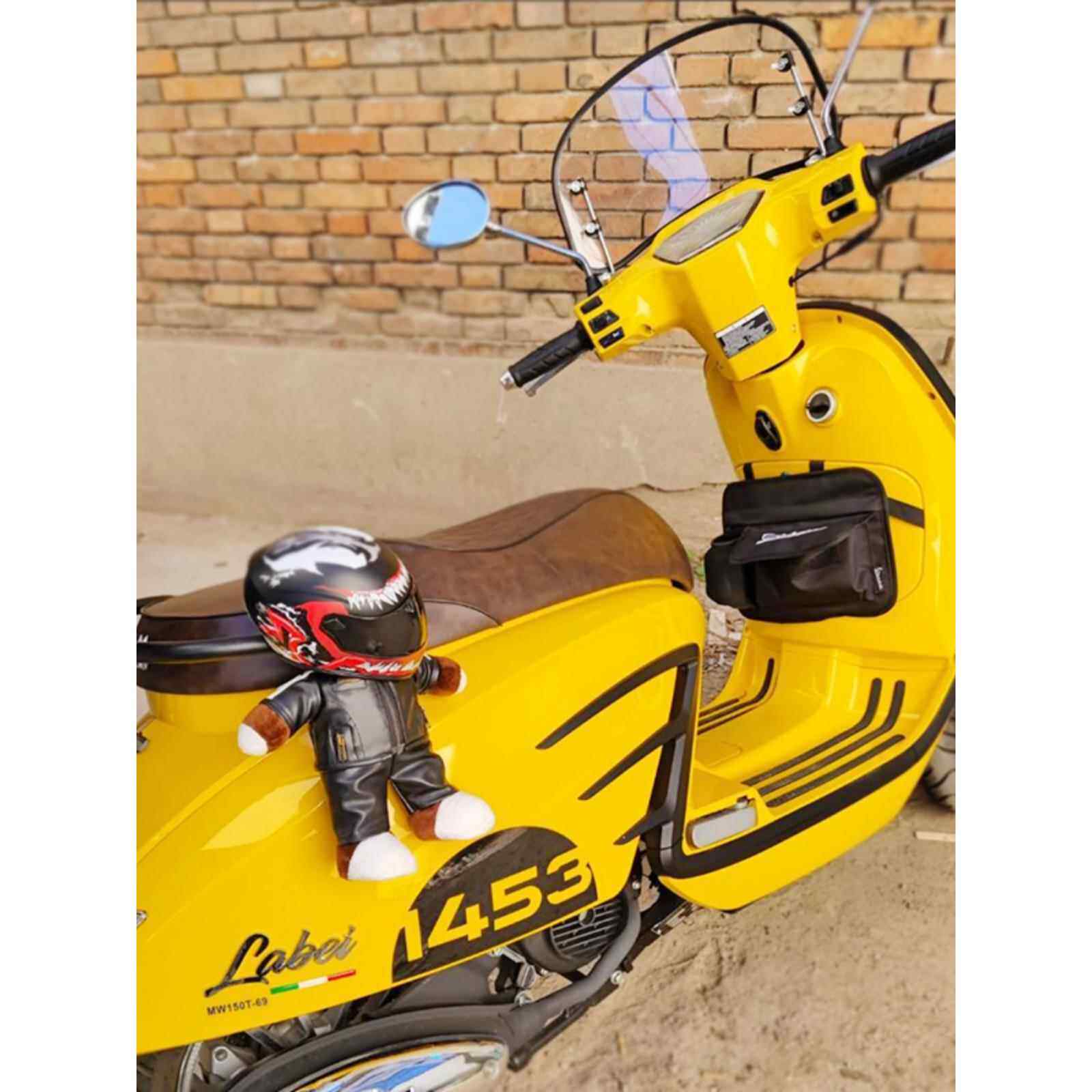 适用罗马假日电动车vespa覆古踏板摩托车改装挡风玻璃前风挡