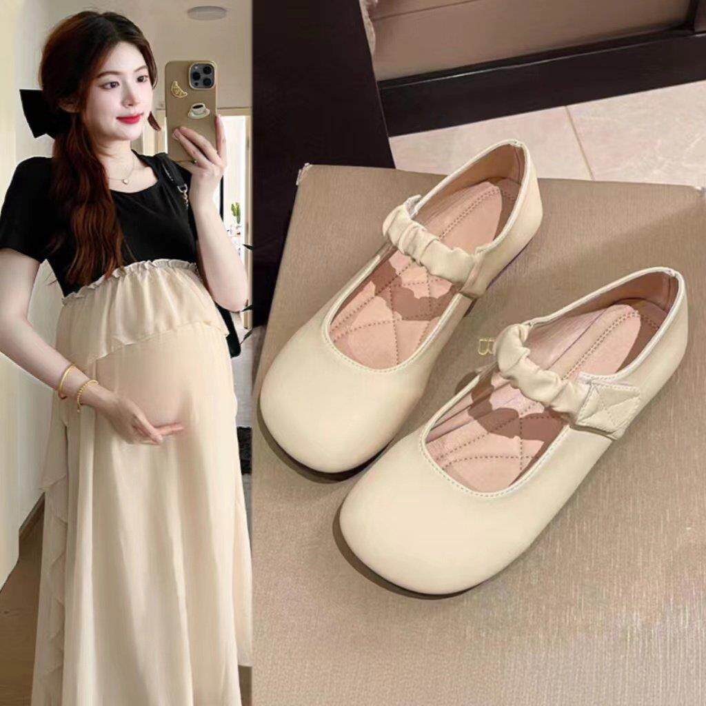 夏季软底防滑外穿孕妇鞋子配裙子凉鞋女不累脚孕妈鞋一脚蹬孕期鞋