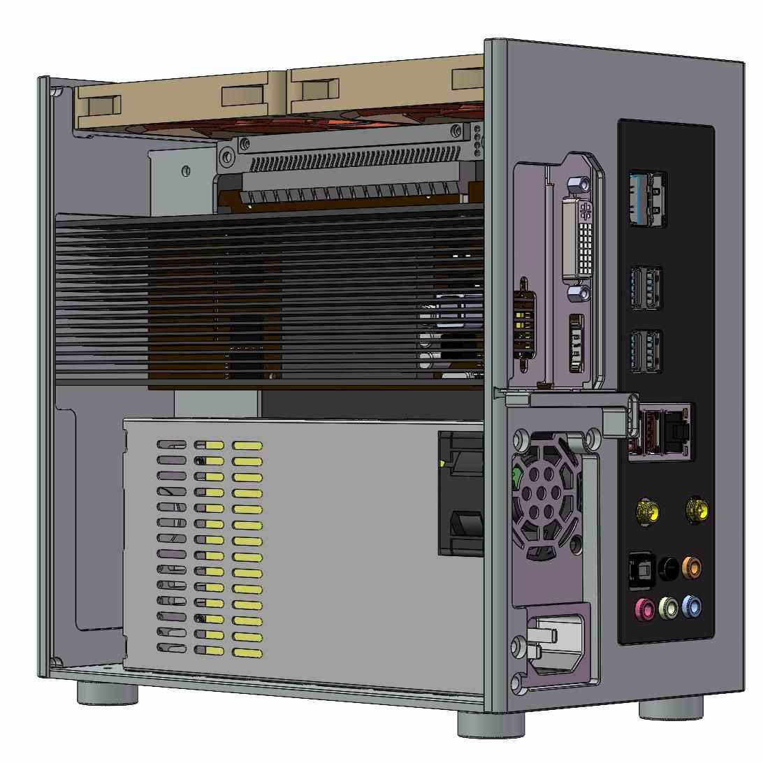 【新版】ZS-A4DC/ITX bkb半高刀卡机箱 版本V4\ 4.3L体积 rtx4060