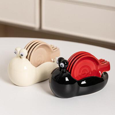 Snail Ceramic Small Plate Cute Sauce Plate Set