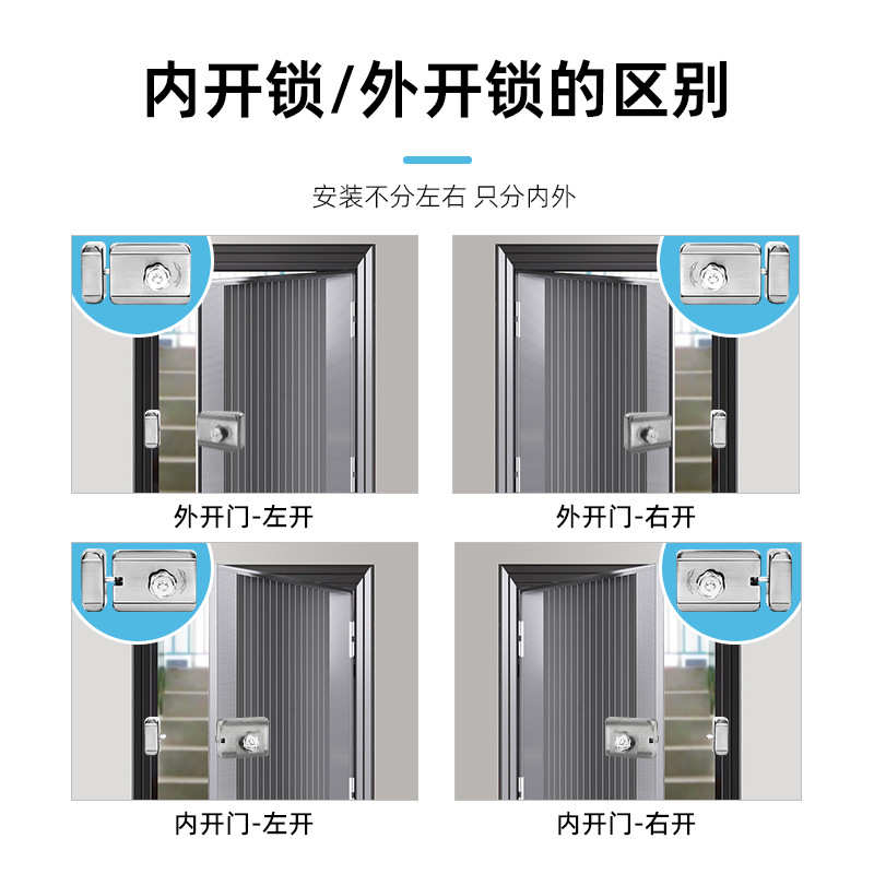 楼宇门禁电控锁小区灵动静音锁灵性锁电机锁智能锁防盗门牛头锁