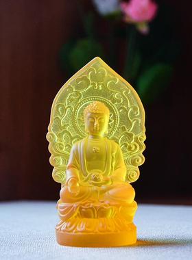 正品精仿琉阿弥陀璃佛庄严随身佛小佛像堂供奉工艺摆件佛随品身佛