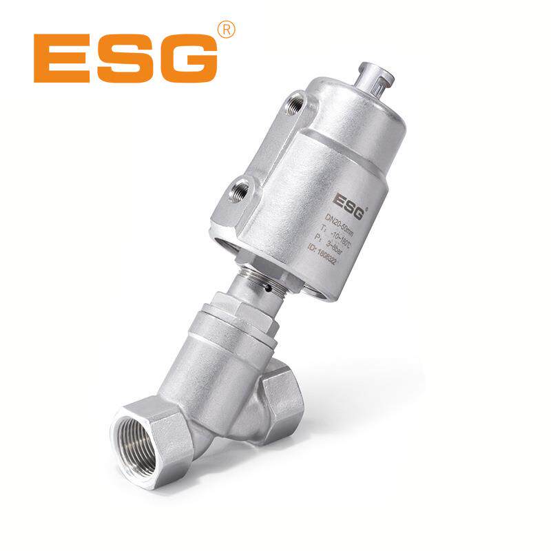 ESG不锈钢气控角座阀螺纹式蒸汽大头阀Y型阀厂家泡塑设备用角座阀