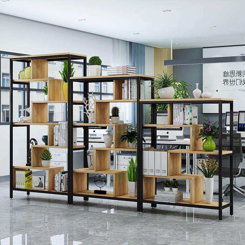 隔断置物架办公室屏风书架落地餐厅装饰架花架客厅隔断玄关展示架