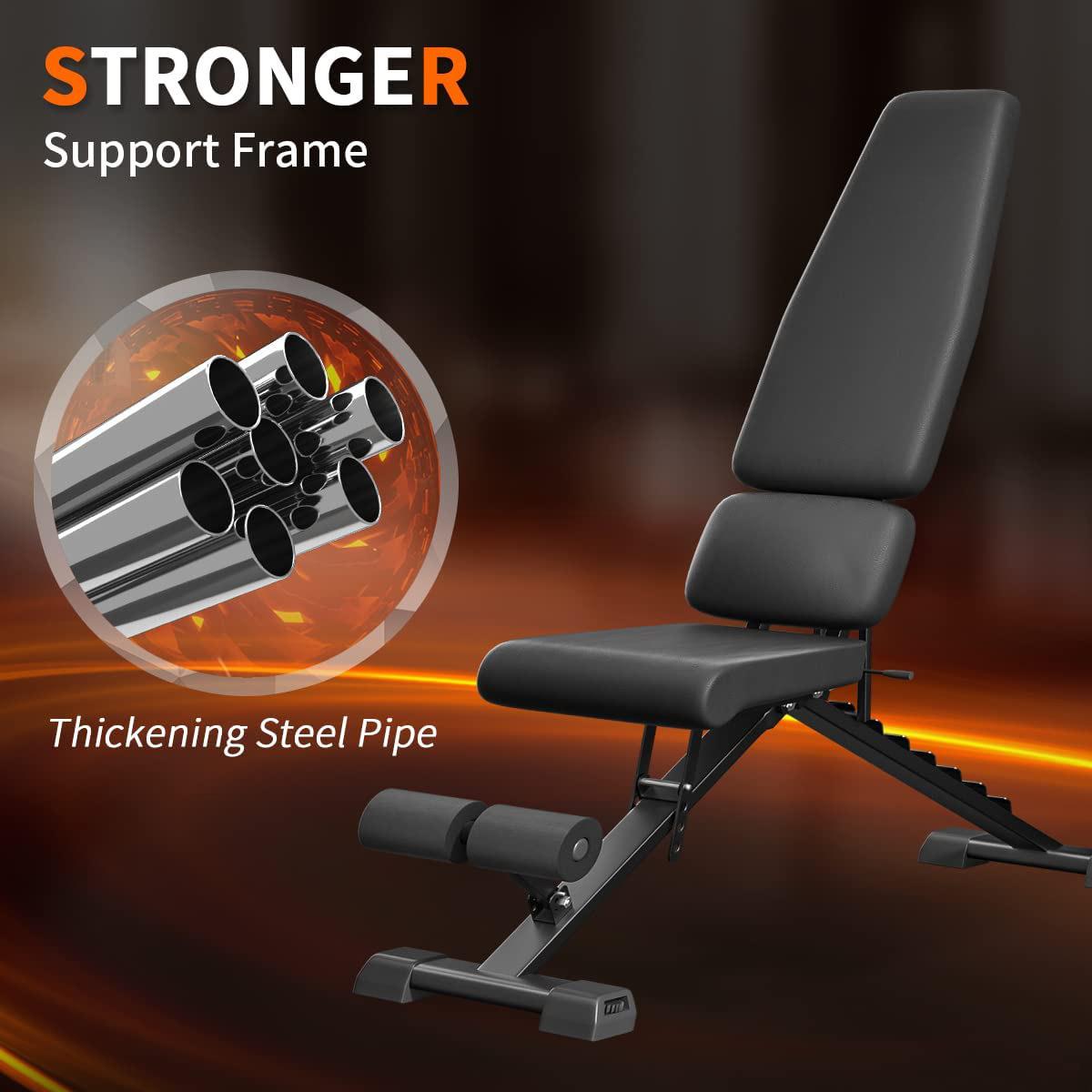 哑铃凳多功能训练器家用可折叠卧推健身器材 健身椅凳可调节健腹