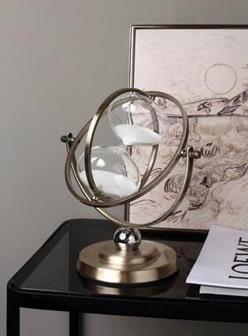 轻奢创意金属时间沙漏摆件家用办公室书房桌面计时器摆设软装饰品