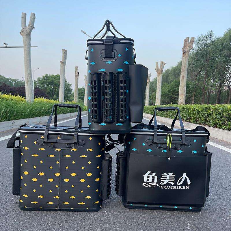 厂家新款加厚双层复合料活鱼桶带提手防水便携超大容量活鱼桶