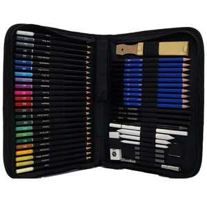 100件绘画彩铅素描铅笔套装收纳包美术绘画用品涂色铅笔笔包