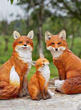 户园林景别观雕玻璃外钢动物塑仿真狐狸摆件墅花园2013（C-幼儿园