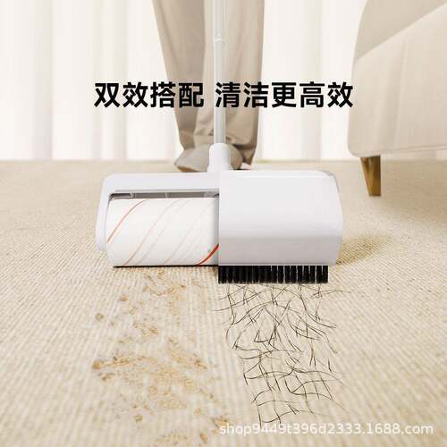 蓝小鱼粘毛器长短两用可伸缩滚筒式沾毛器宠物毛发除毛器地板大号