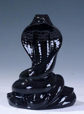 高档德陶瓷小黑 工艺品摆件家居装饰马品马到成功 风水招化财瓷器