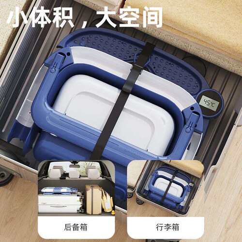 感温新生儿童浴盆沐浴桶大号折叠宝宝浴盆可坐可躺家用婴儿洗澡盆