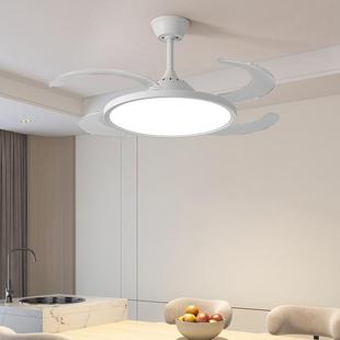 led隐超薄风灯吊形灯吸扇顶741家用客厅餐厅扇卧室电扇吊灯中山灯