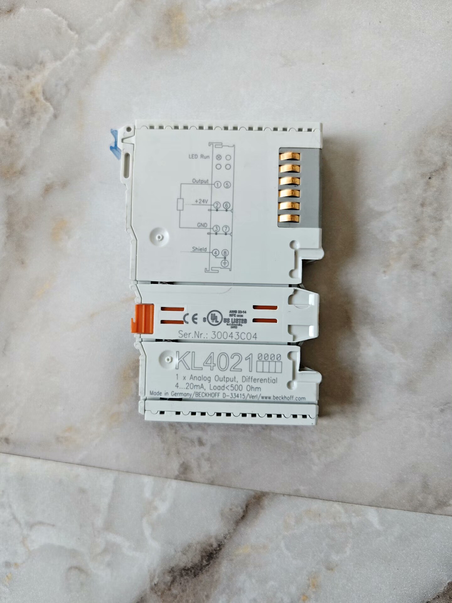 倍福KL4021拆机模块，成色如图，实测功能完好，1路模拟量