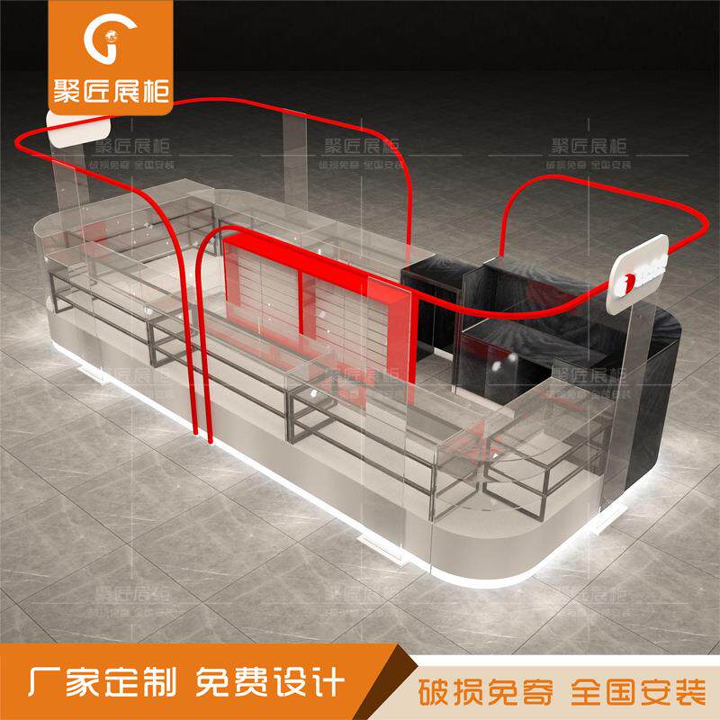 商场手机展柜壳膜玻璃柜台电脑数码卖场矮柜电子产品陈列柜设计