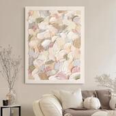 手绘油画奶现代简约挂肌理画客厅沙发装 2302 画饰油风餐厅玄关QWE