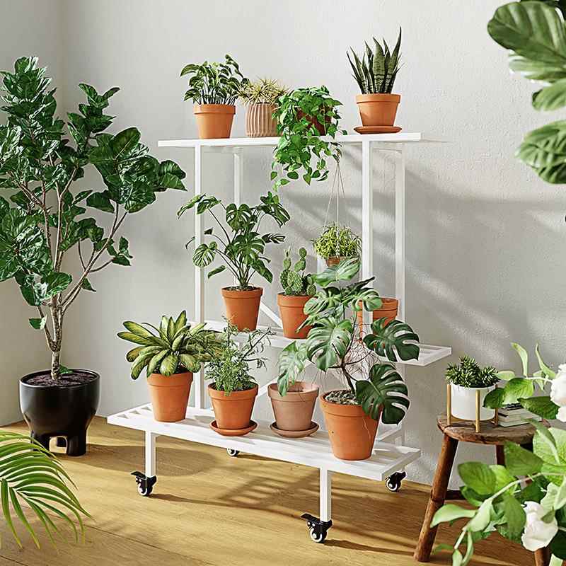 铁移艺爬藤KS-HJ-33可动花架阳台置物架多放层室内客厅摆架户外架