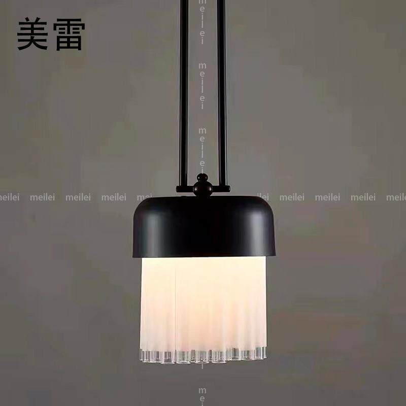 北欧卧室床头灯具客厅餐厅书房智能设计师创意样板房黑色玻璃吊灯